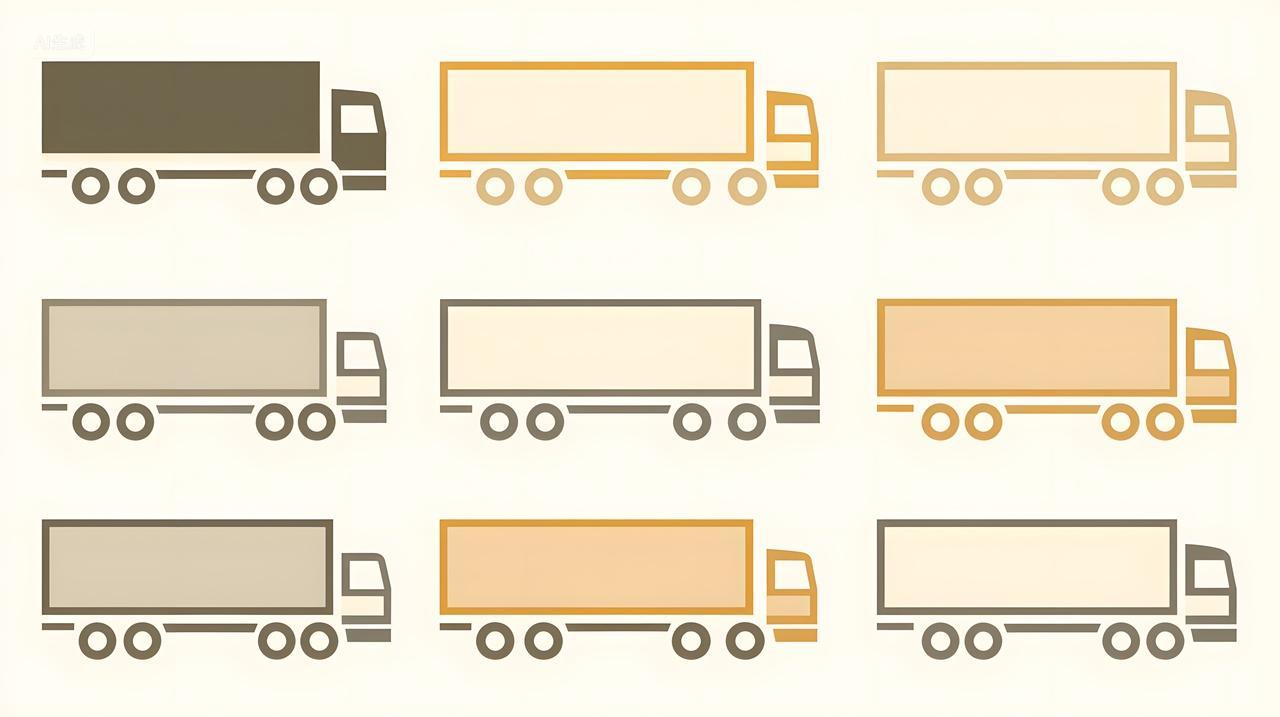 程式化卡车轮廓集合