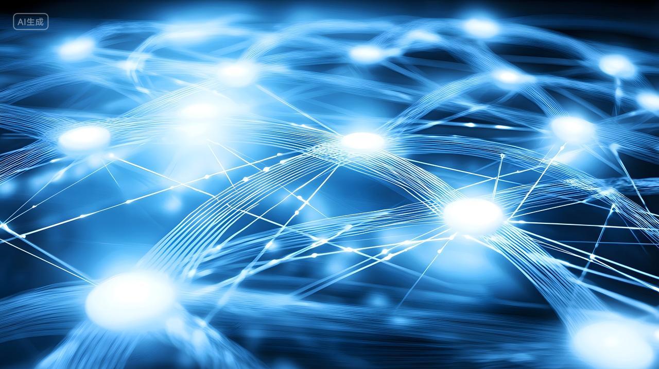 抽象蓝色网络连接可视化
