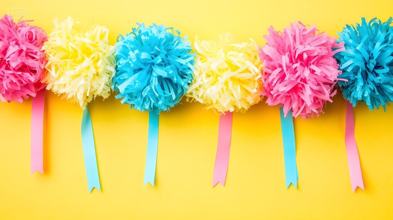 明亮背景上色彩缤纷节日装饰