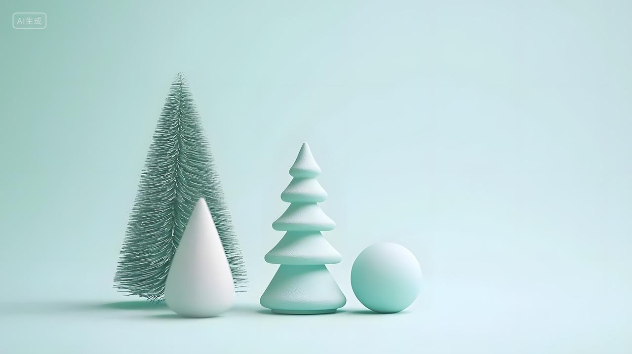 柔和色调极简主义节日装饰