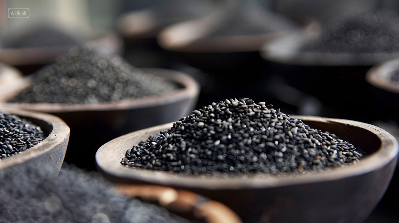 特写黑芝麻的诱惑中药材