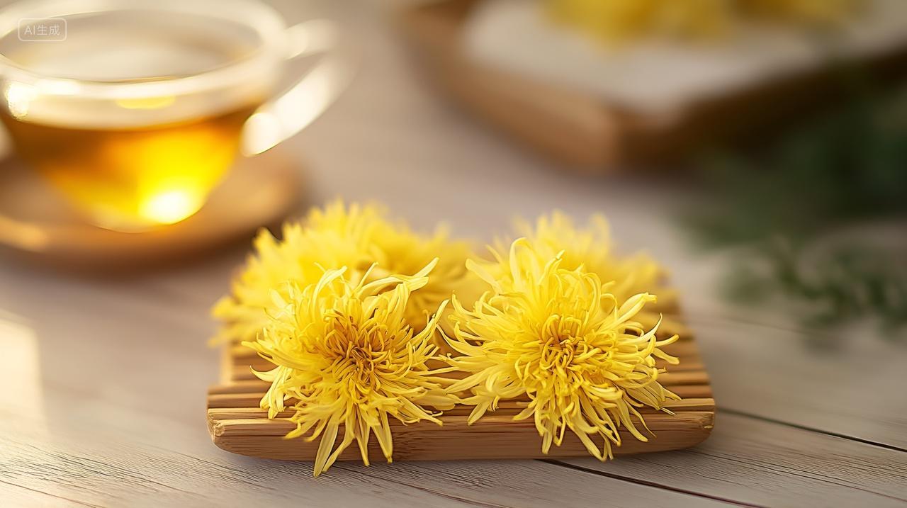 重阳节茶文化花茶养生美容养颜菊花茶清香美好生活