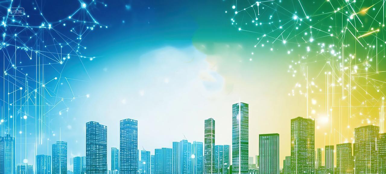 城市建筑扁平风插画背景