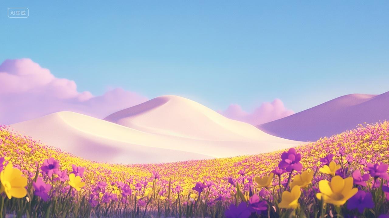 秋季草原上的野花自然风景