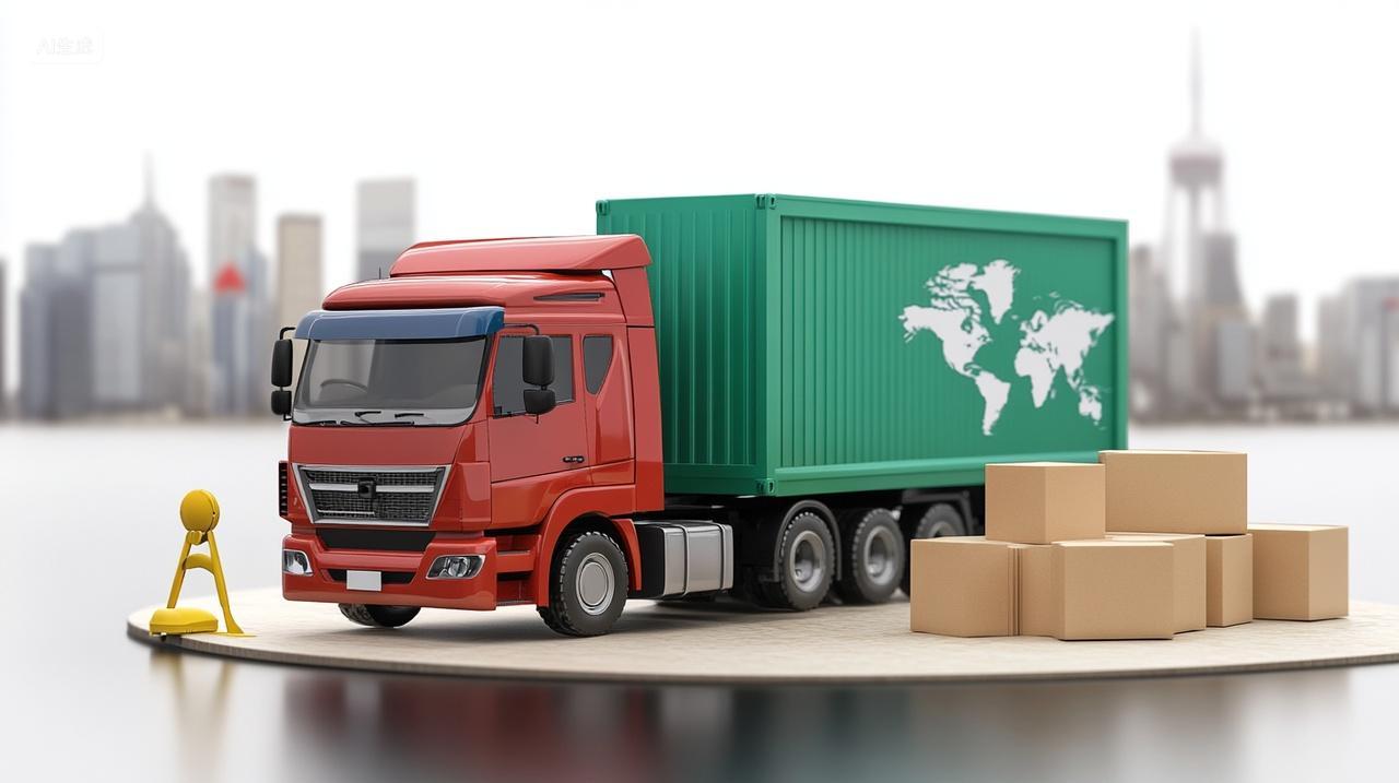 快递运输物流运输概念图