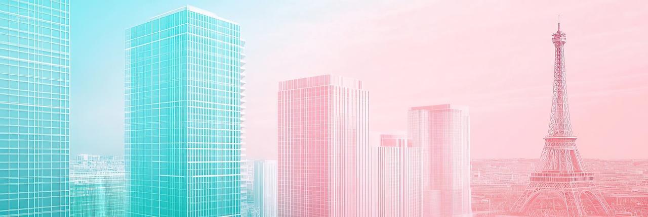 城市建筑扁平风插画背景