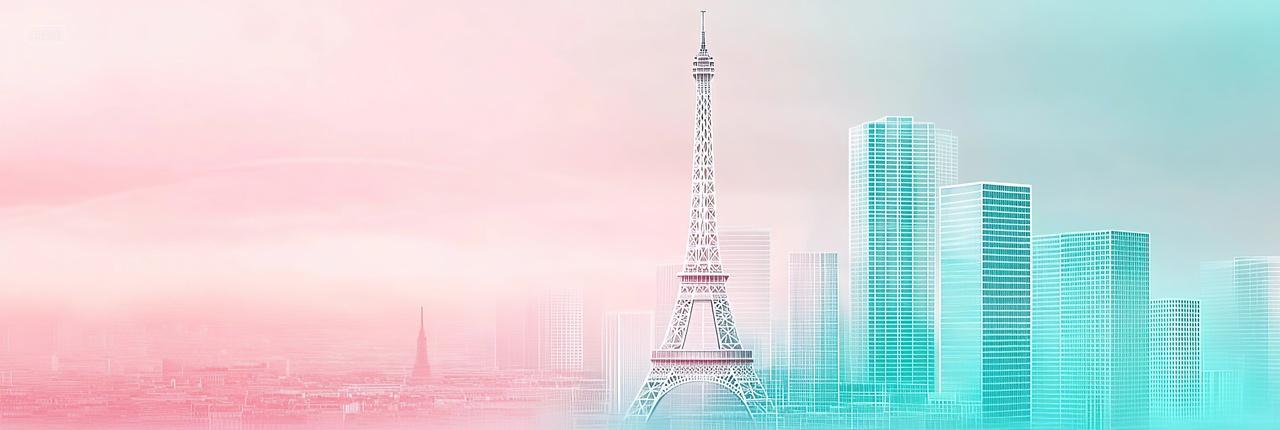 小清新城市建筑扁平风插画背景