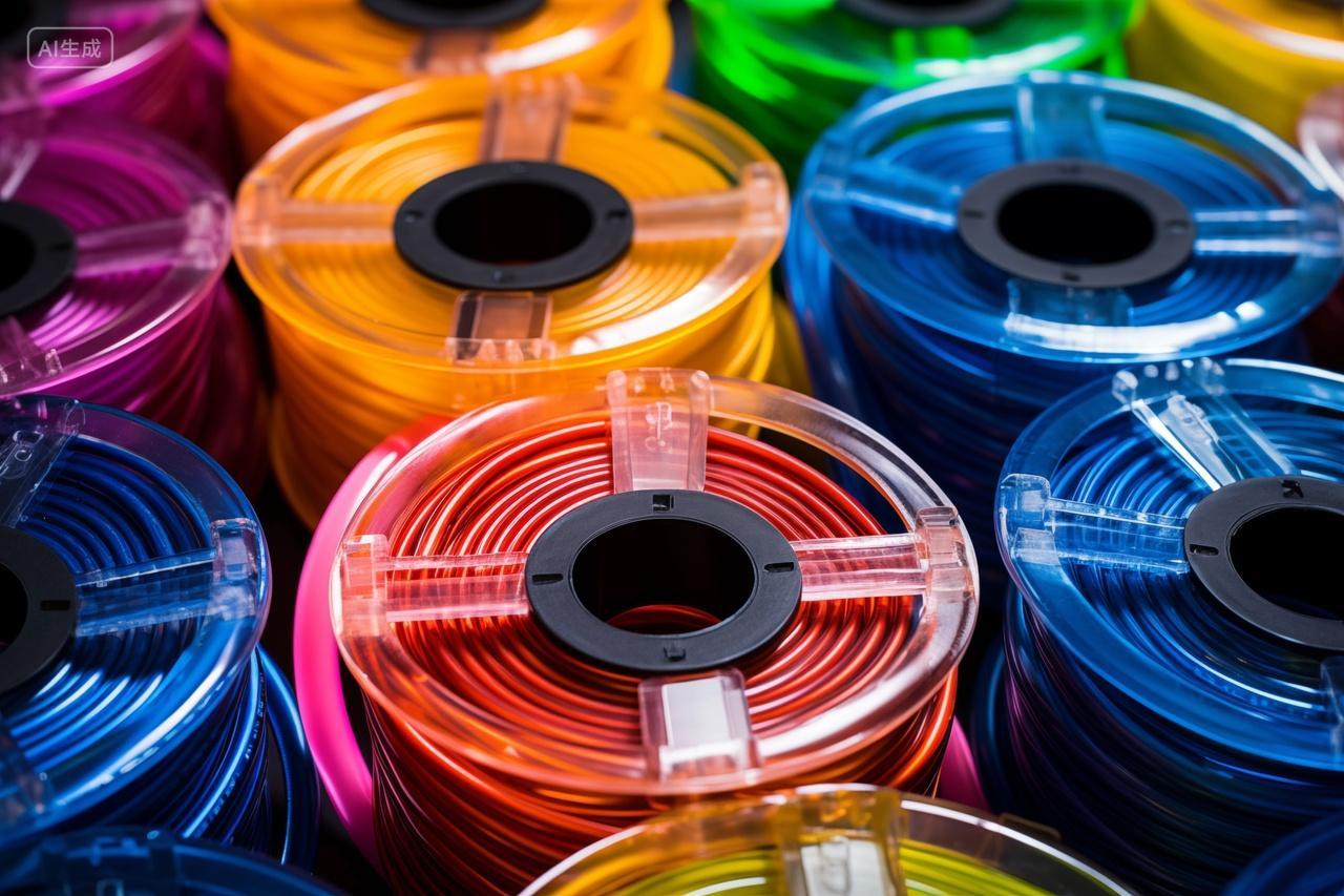 多彩线材卷轴电线特写行业工艺