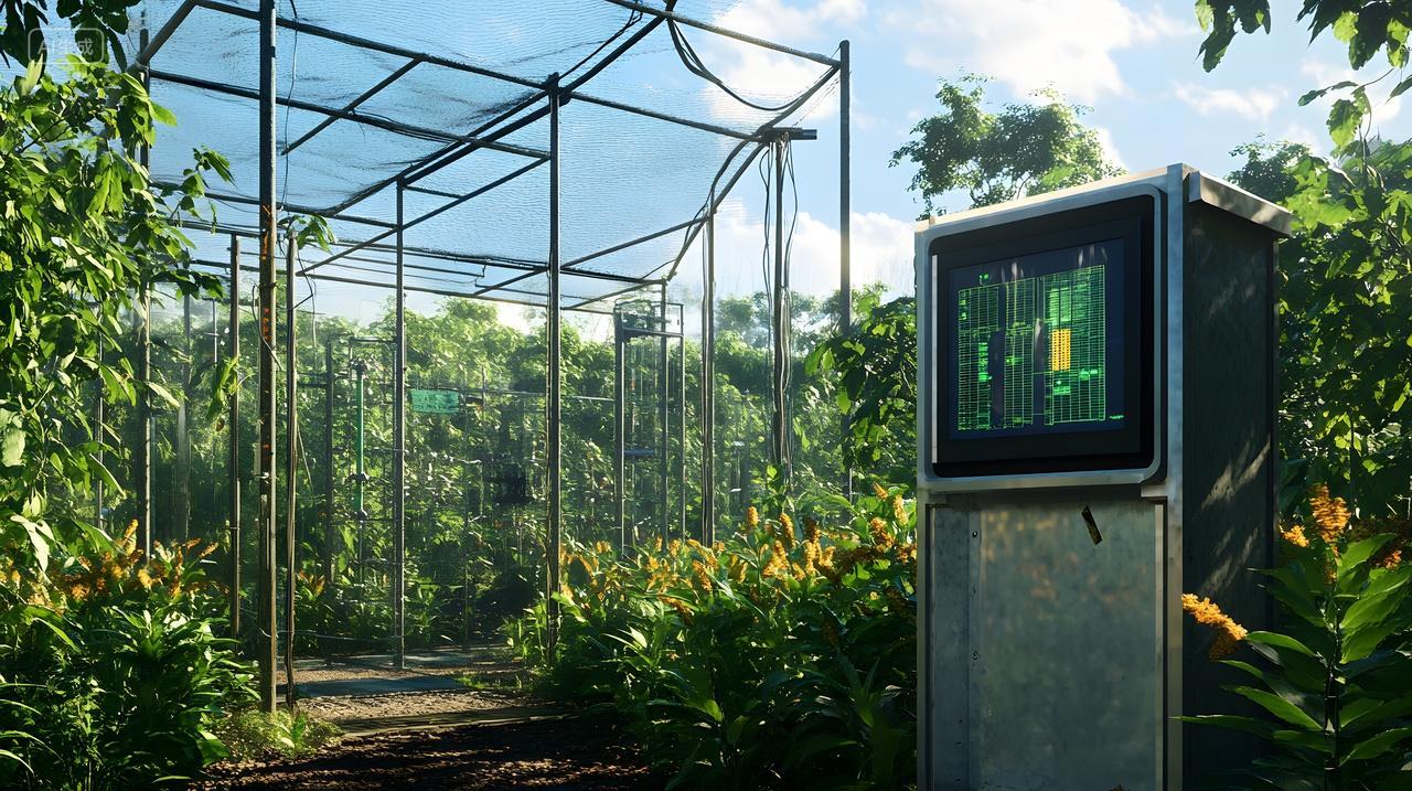 具有数字监控系统未来温室