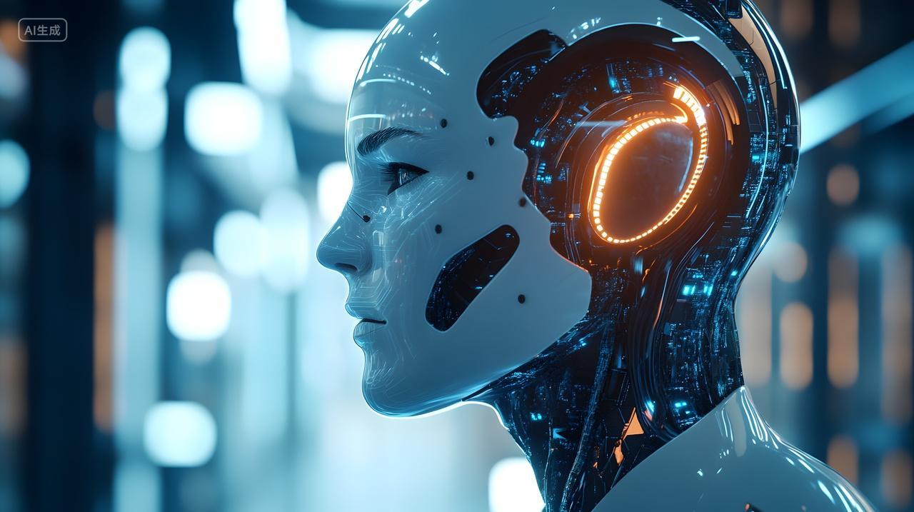 具有发光功能未来人形机器人