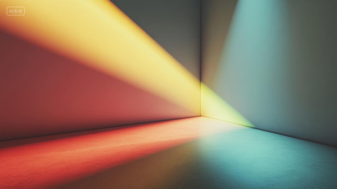 光影交织的抽象空间