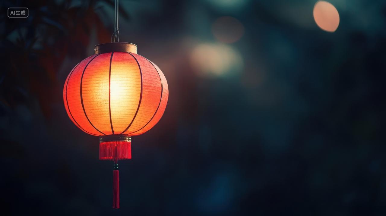 夜色下的灯笼背景