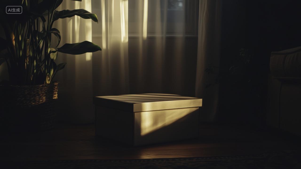 柔和光线中的室内装饰盒