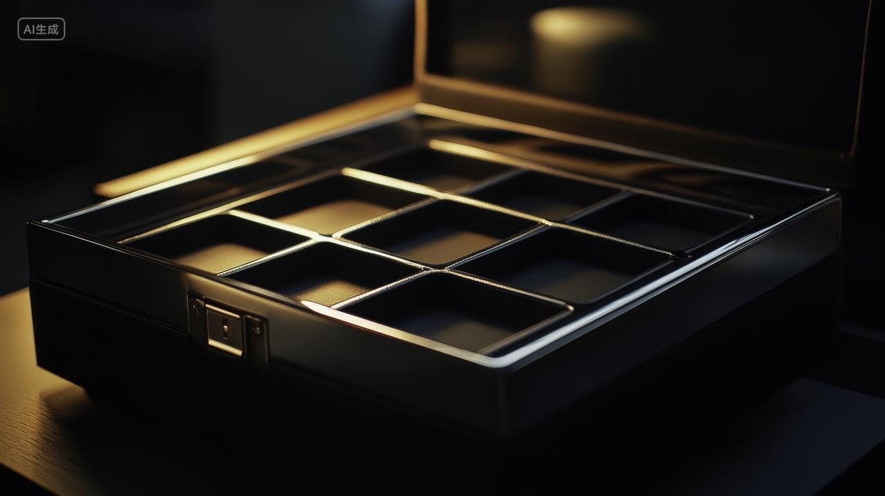 黑色精致的多格收纳盒