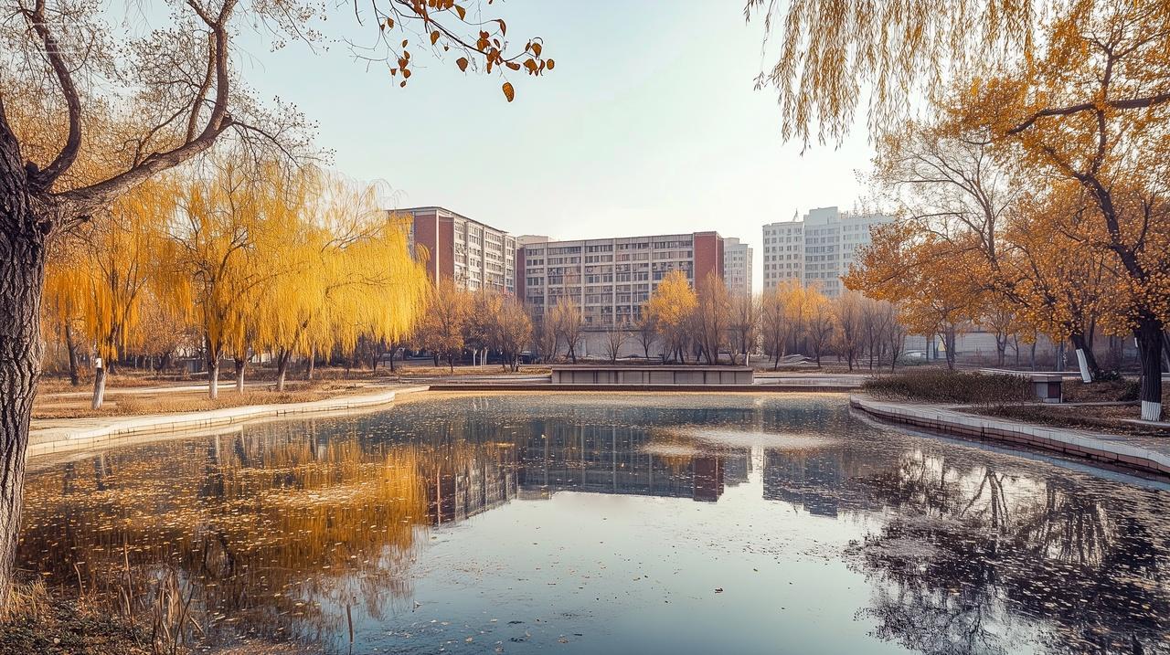 北京大学未名湖秋季风景