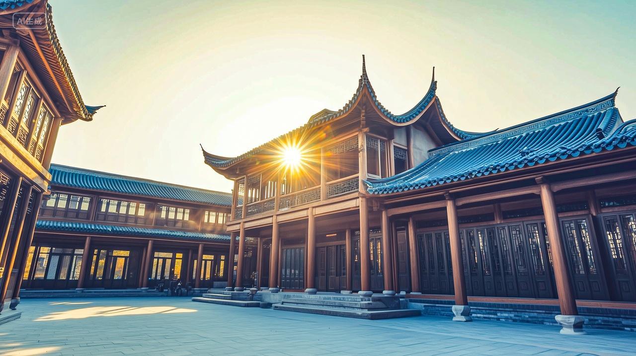 北京大学古风建筑亭子高等学府