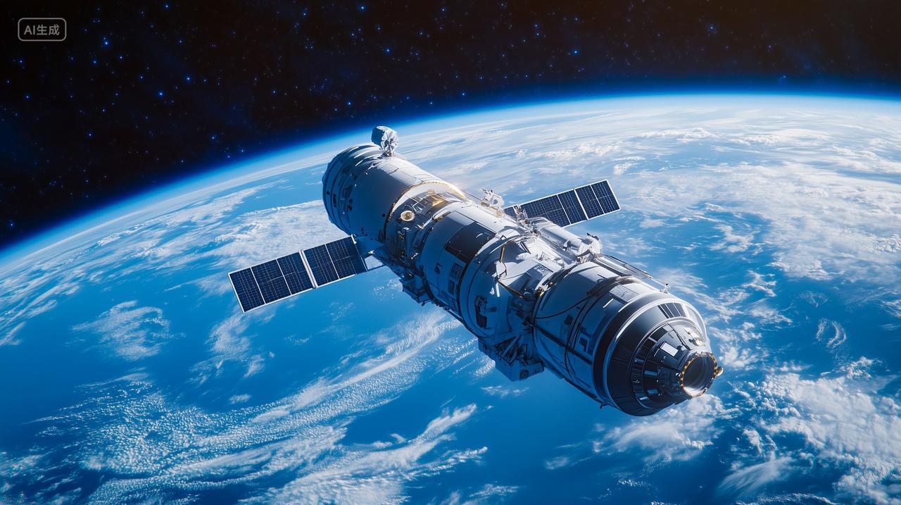 地球航天航空人造卫星科技科幻