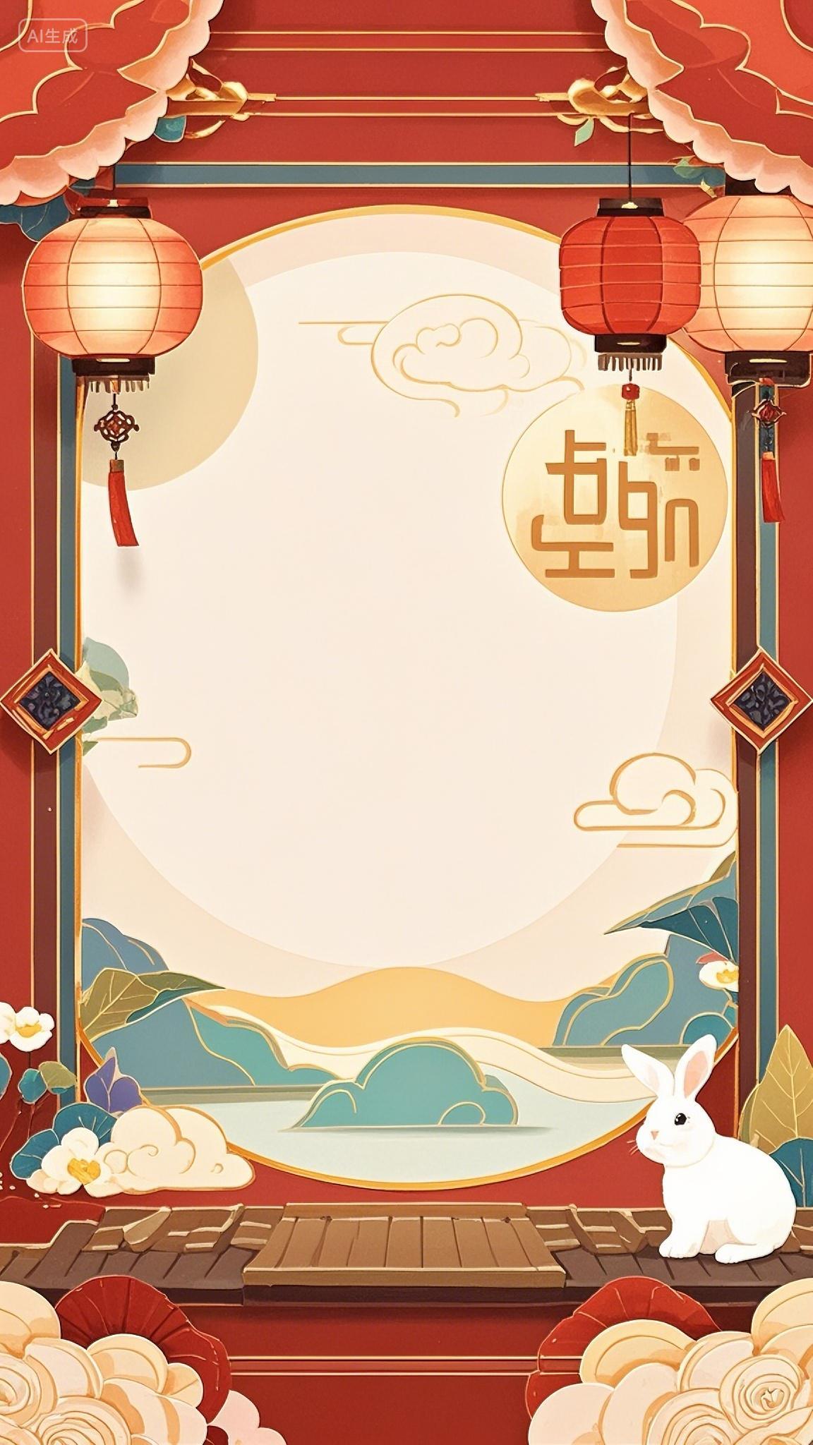 中秋节促销背景海报