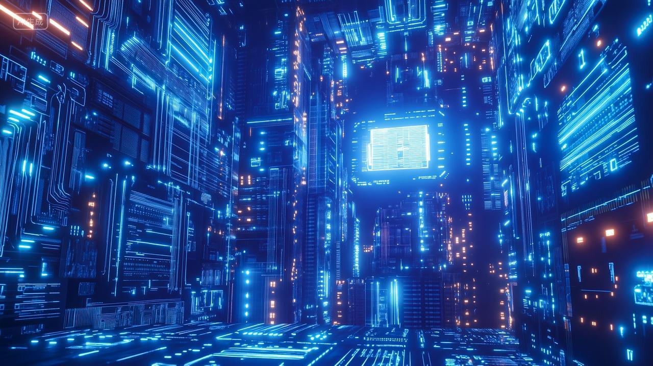 科技感电子零件人工智能电路板背景