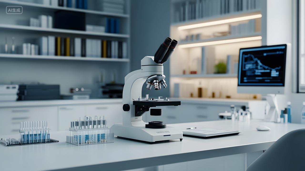 现代实验室显微镜与电脑科技研究