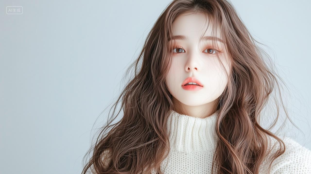 小清新长发美女美容美发宣传