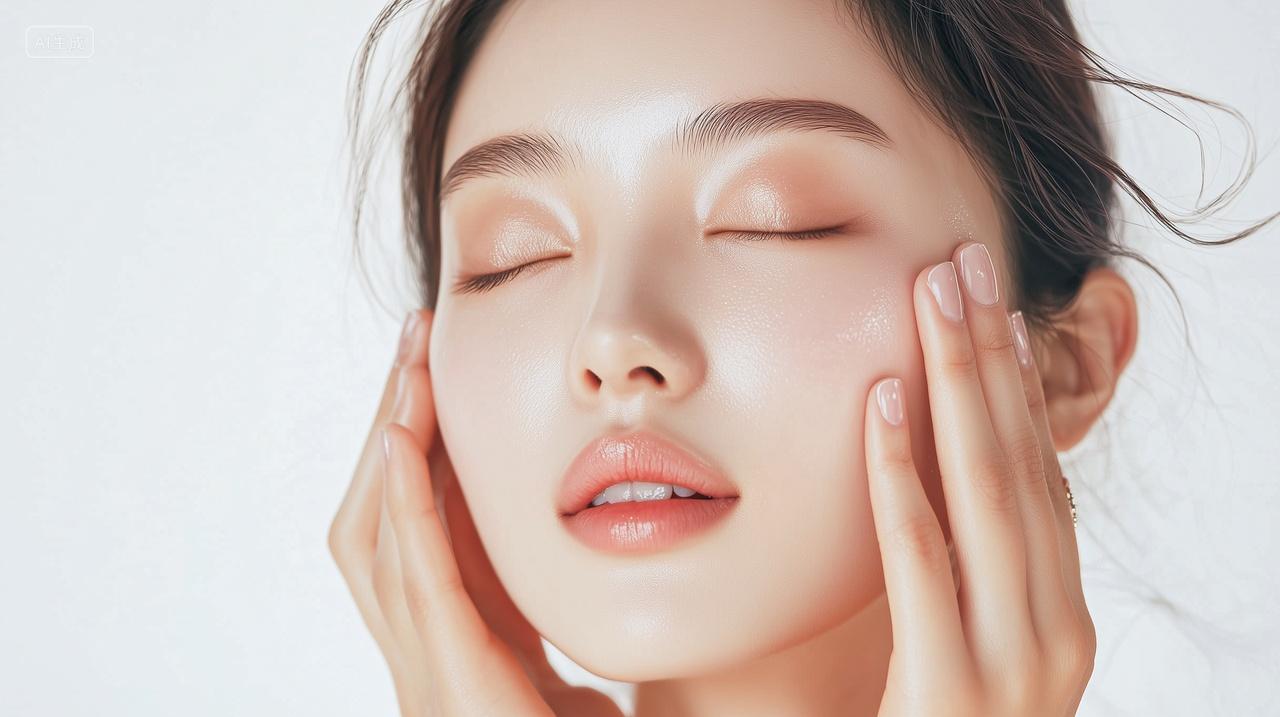 女性脸部眼部肌肤保养面霜眼霜美白保湿