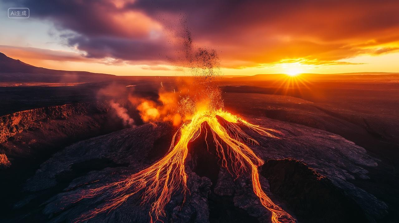 火山爆发岩浆自然灾害灾难火山灰火山熔岩
