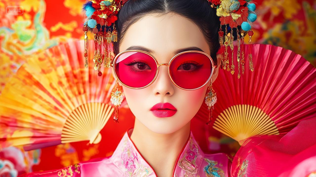 时尚国潮美女戴墨镜摄影写真集