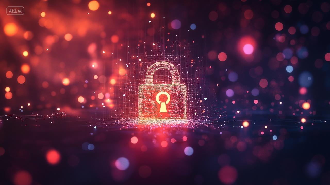 网络安全数据保护防御密码锁科技背景