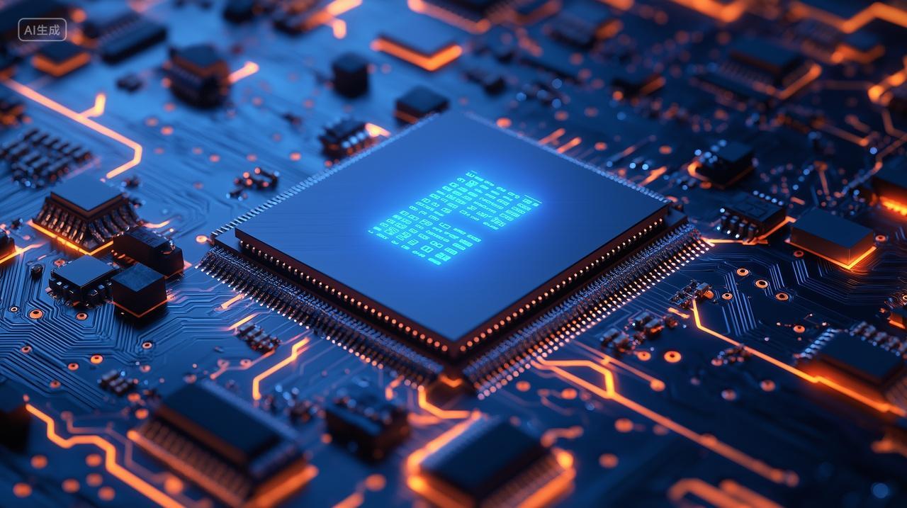 智能电子芯片元件特写电路板智能科技