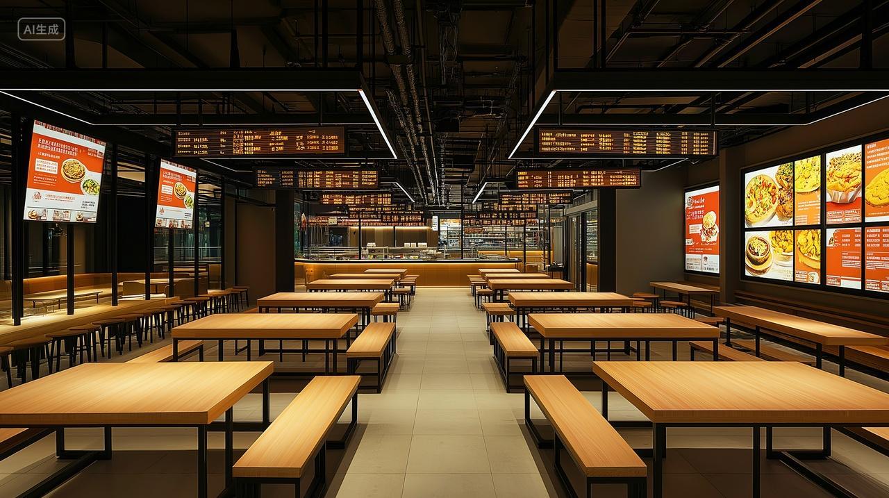 干净整洁企业员工餐厅环境