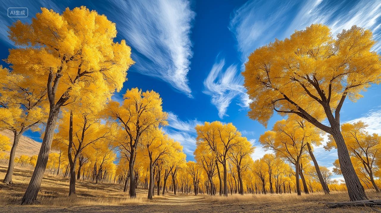 立秋唯美秋天森林树叶黄了电脑壁纸