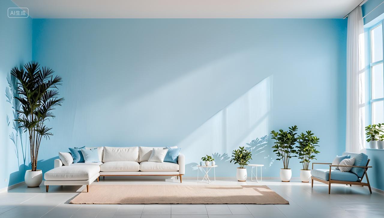 现代简约小清新客厅室内设计宣传