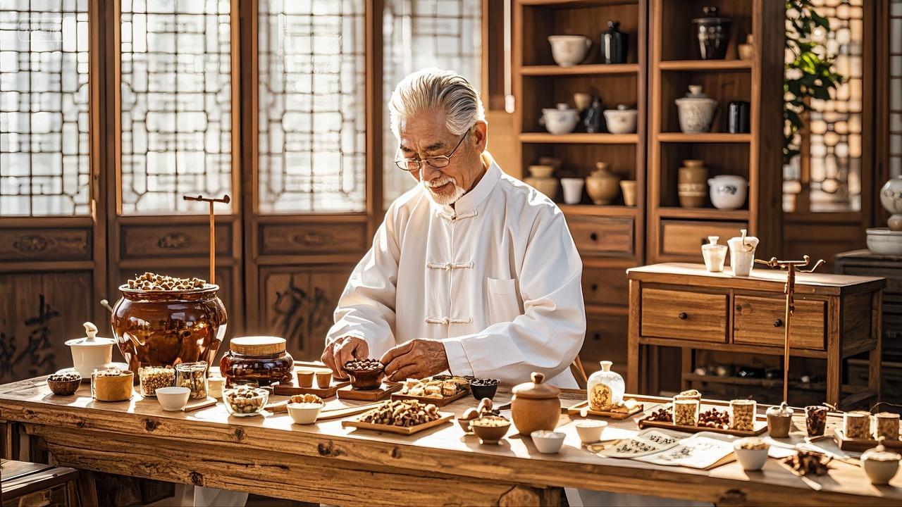 老中医抓药中医中药医疗健康