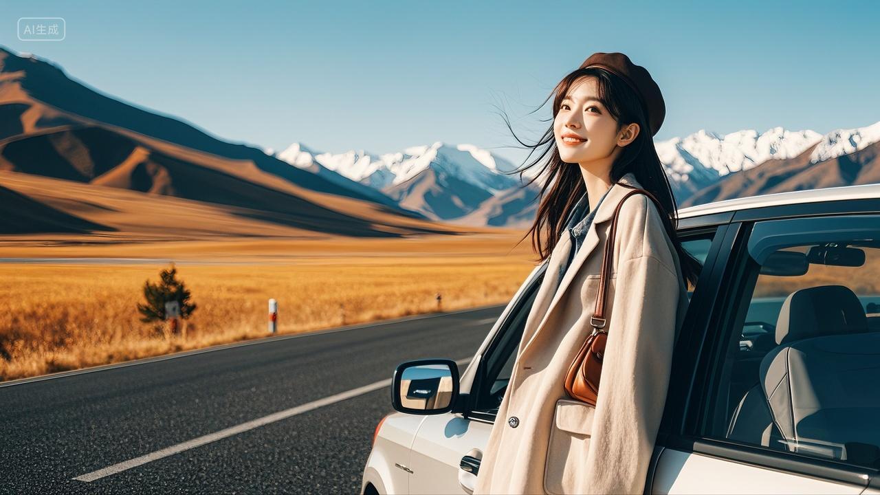 秋季开车自驾游旅行出游旅游