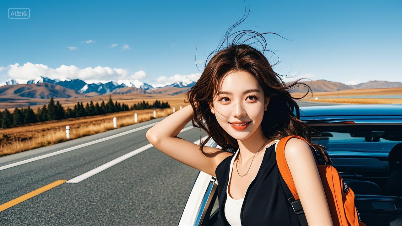 秋季开车自驾游旅行出游旅游