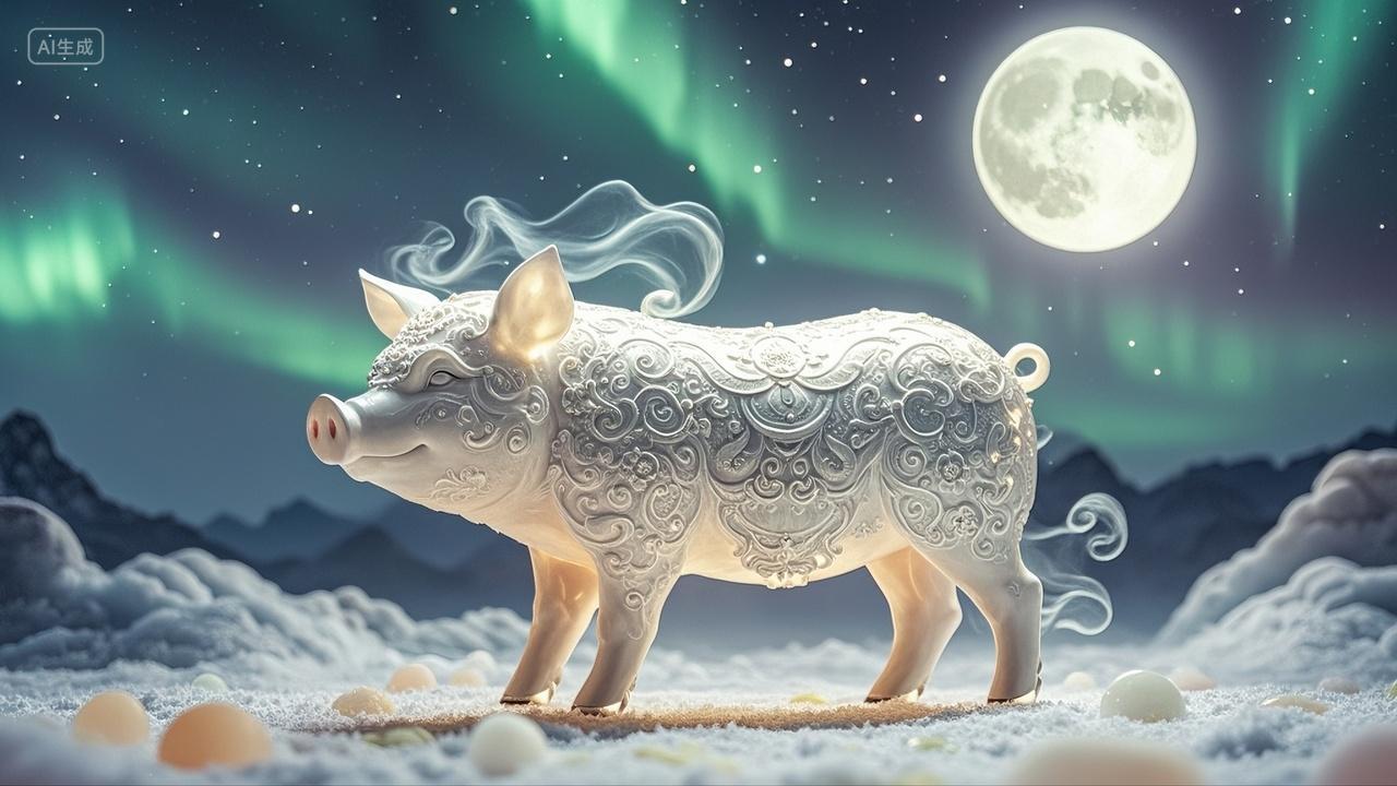 烟熏雕塑精致亥猪十二生肖动物