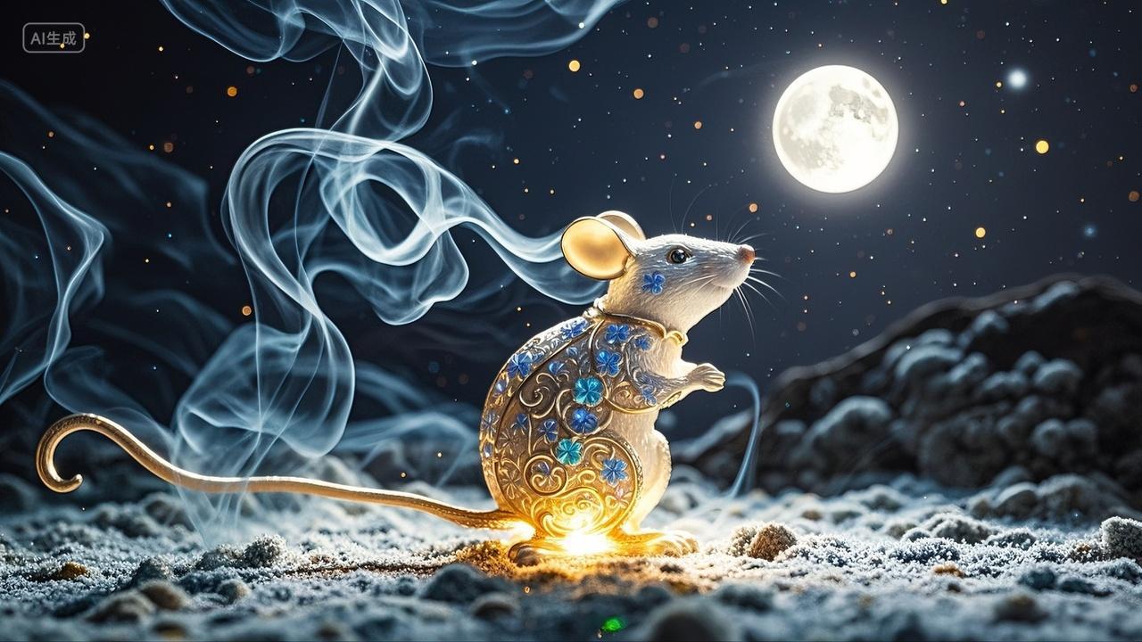 烟熏雕塑精致子鼠十二生肖动物