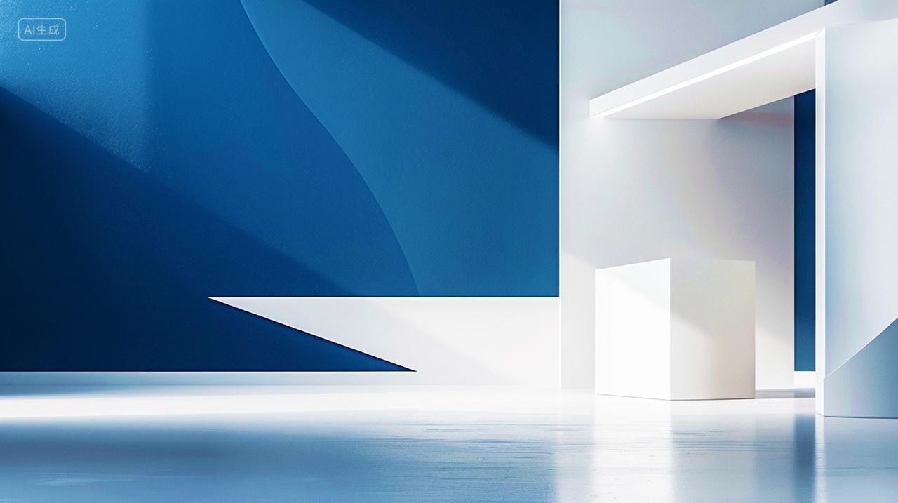 抽象立体几何建筑背景