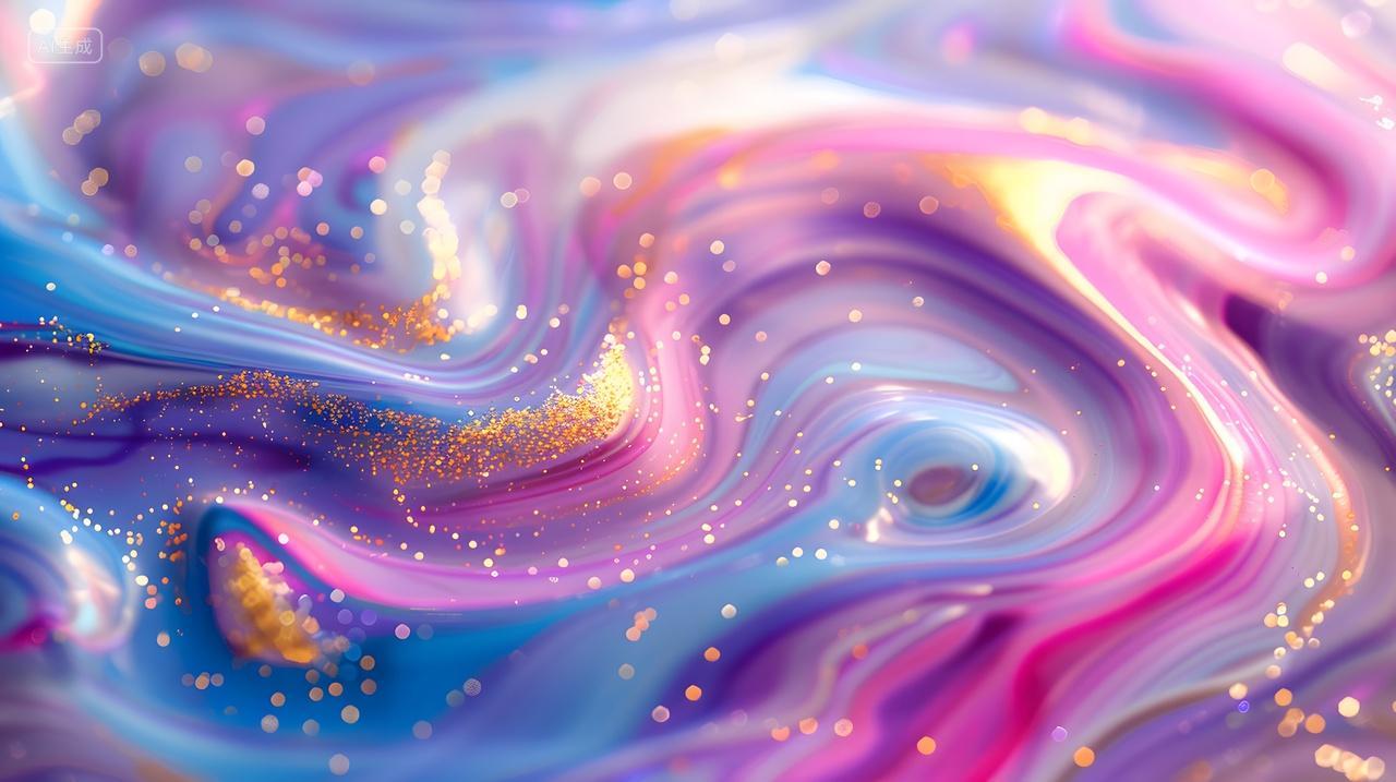 彩色流动的抽象艺术壁纸
