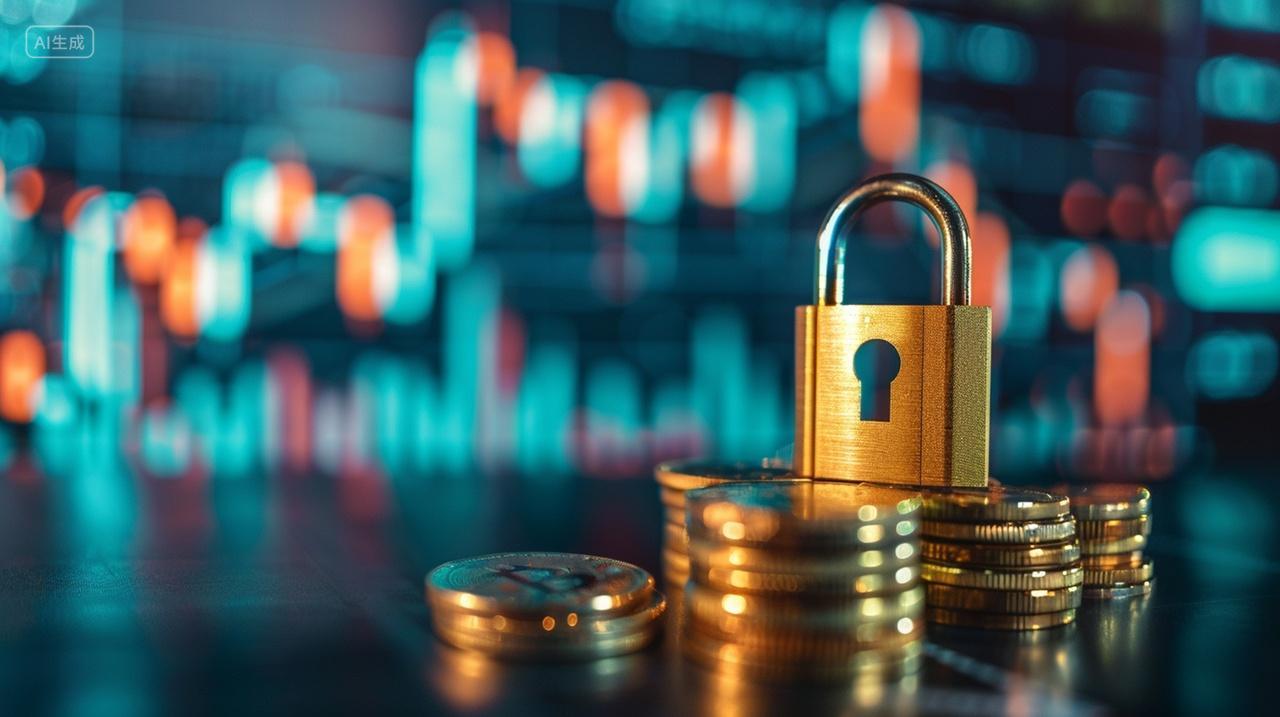 金融经济数据资金安全概念图