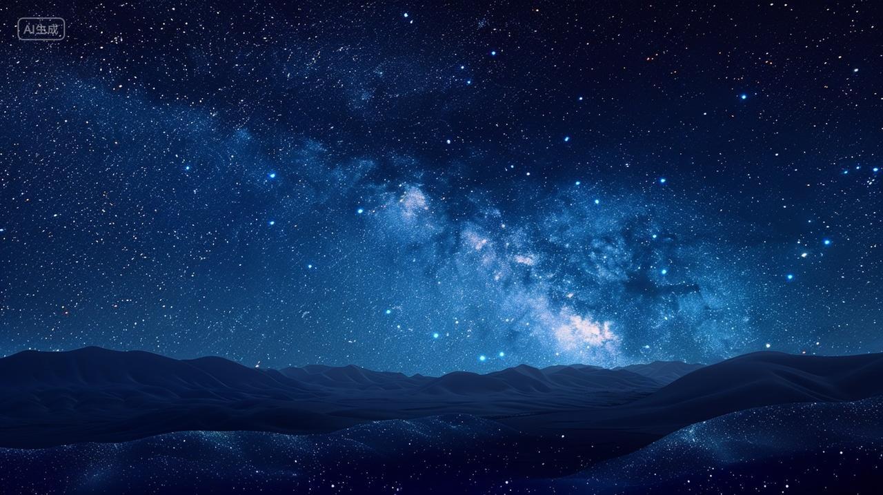 唯美梦幻银河系星空轨迹背景