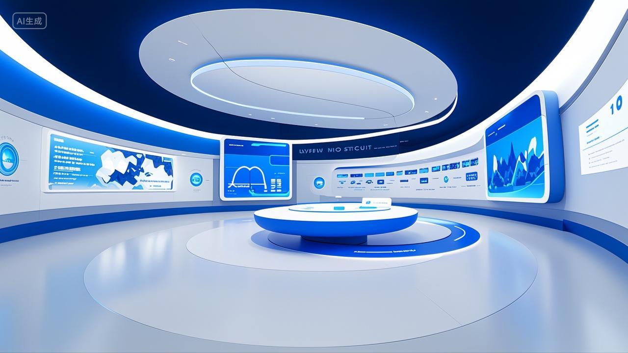 蓝白色商务风未来科技展厅现代科技未来科技