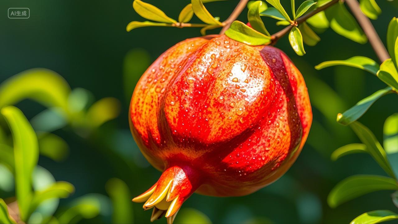 石榴水果新鲜水果背景