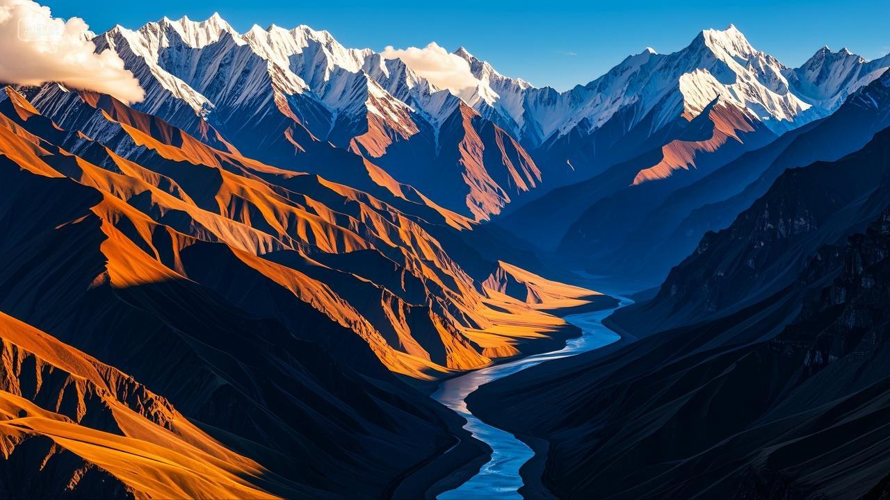 西藏林芝雅鲁藏布江大峡谷自然风景壁纸旅游