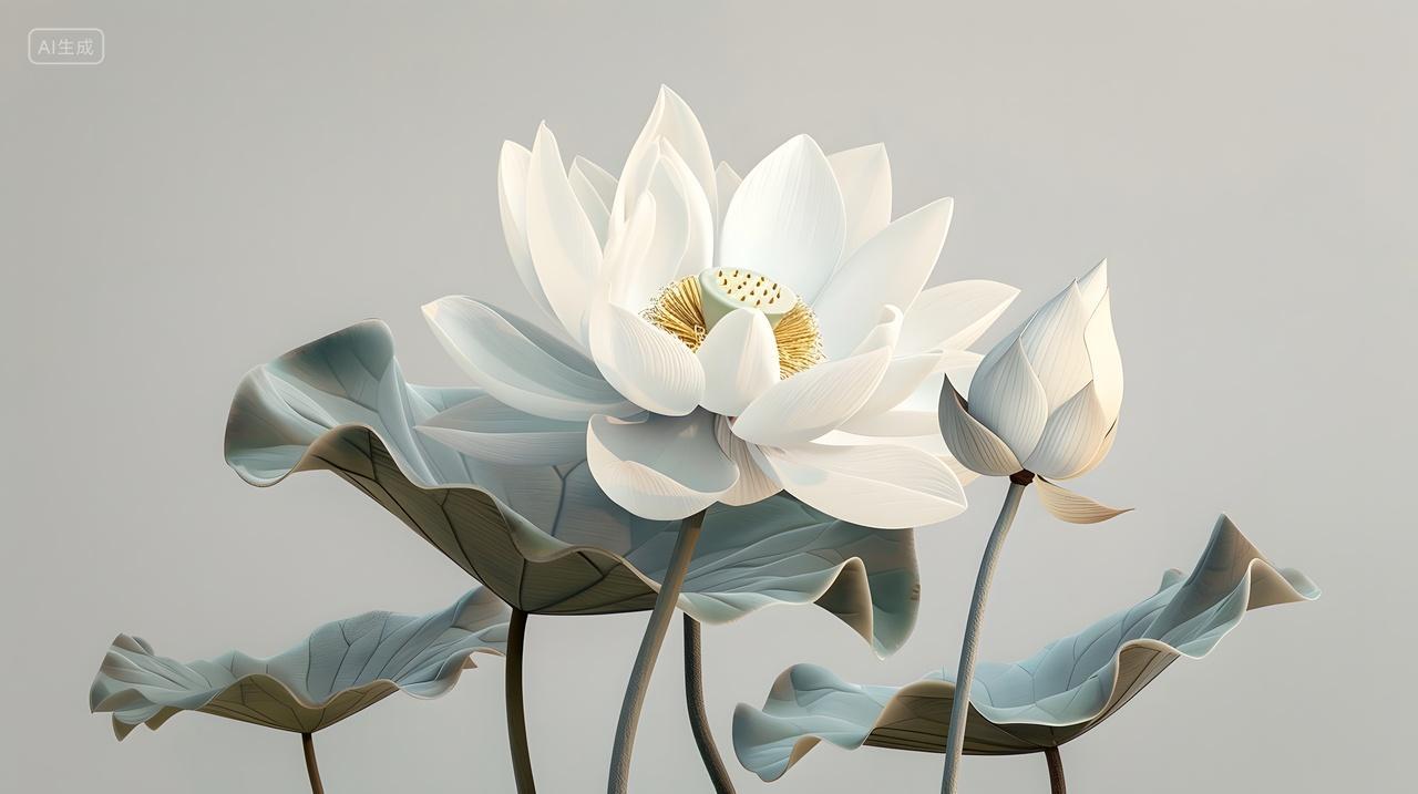 白莲花静物画摄影