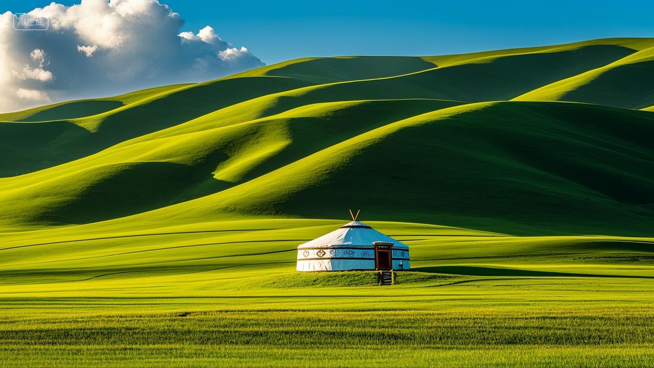 内蒙古草原牧场蒙古包风景壁纸旅游