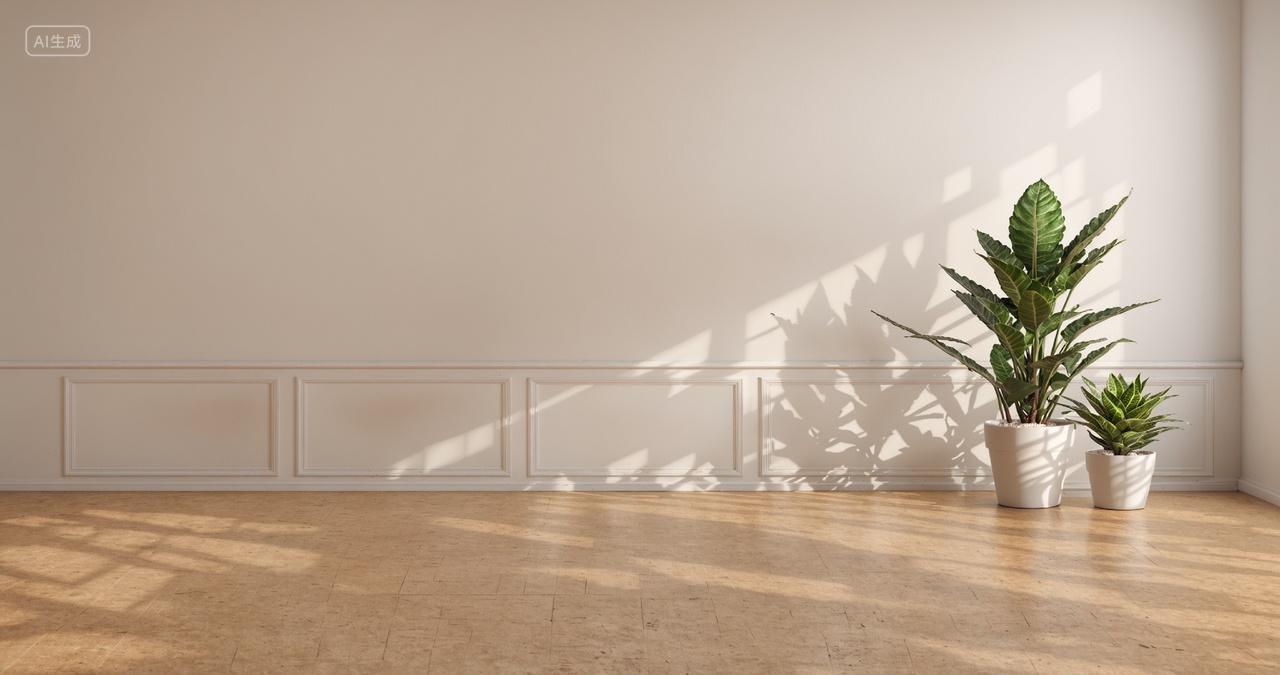 客厅绿植房间光影背景