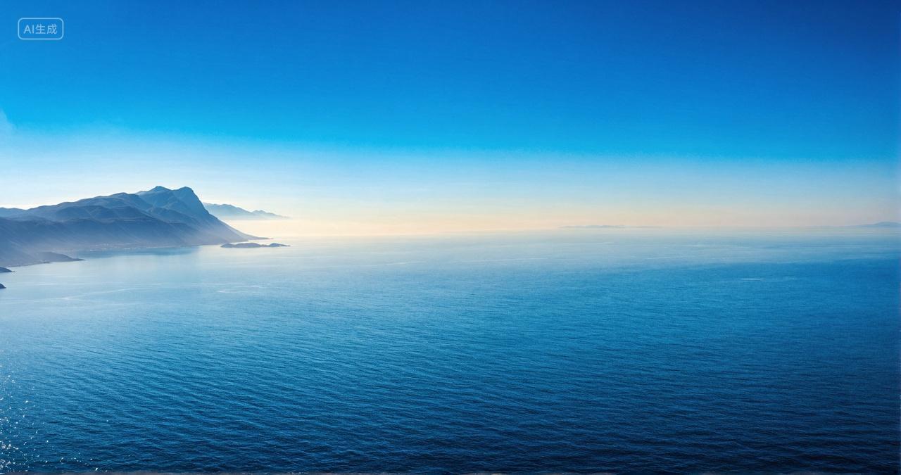 蓝色海洋岛屿背景