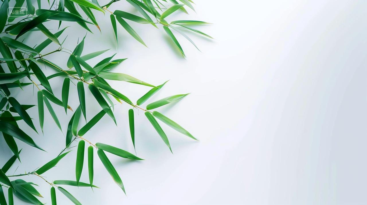 翠绿竹子简约背景特写